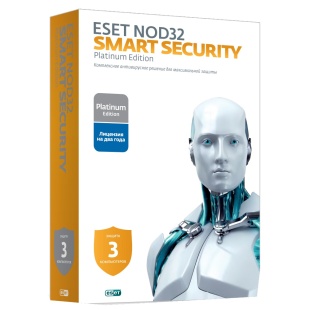 Программный продукт ESET NOD32 Smart Security Platinum Edition - лицензия на 2 года на 3ПК